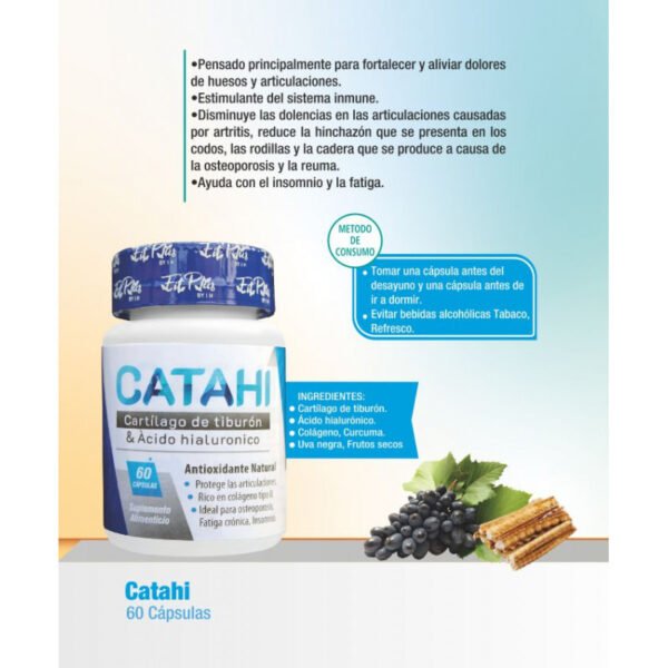 CATAHI CARTILAGO DE TIBURON + ÁCIDO HIALURONICO